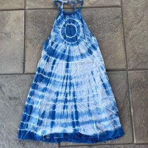 Blue and White Tie Dye Dress